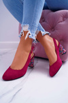 Dámské Lodičky Na Podpatku Sergio Leone SK788 Fuchsie Lati