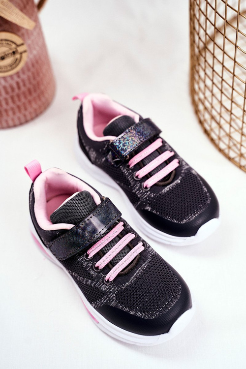 Dětská Sportovni Obuv Zářící Na Suchý Zip Šedé Simple Way