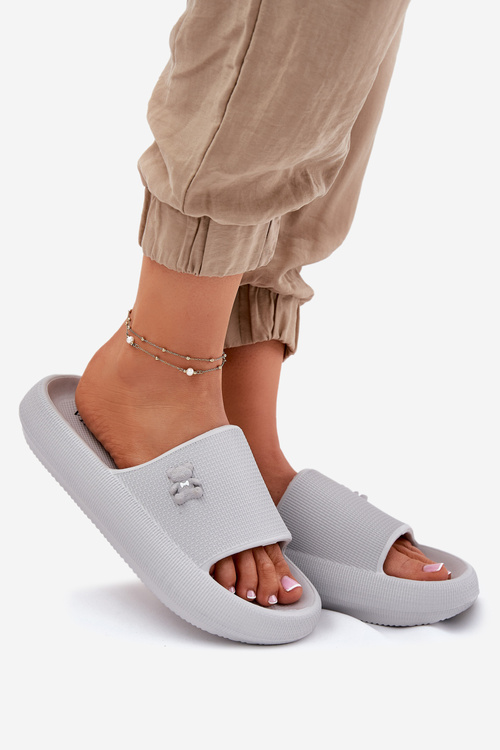 Dámske Penové Sandále Na Platforme S Medveďom Vinceza 75210 Šedé