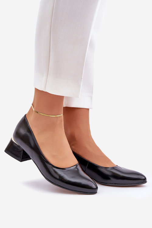 Kožené Lodičky Lewski 3118 Čierne