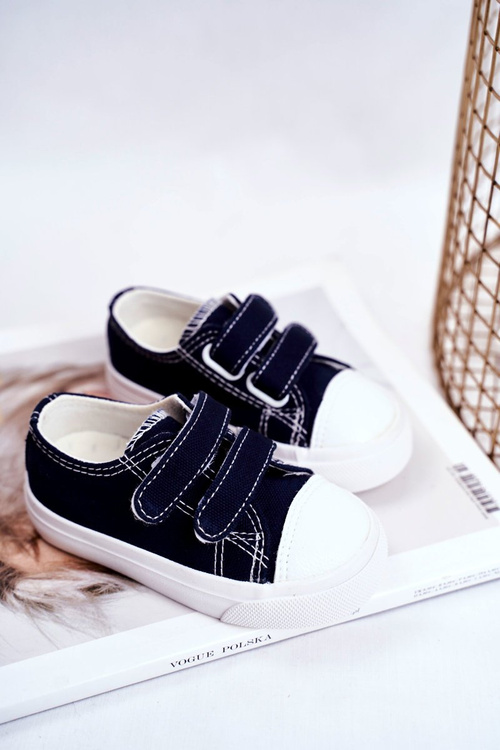 Detské tenisky pre suchý zips, Navy Blue Fanot