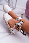 Dámské Espadrilky Svázané Stuhou Bílé Mila