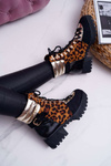 Dámské Kotníkové Boty zateplené Leopard Move On