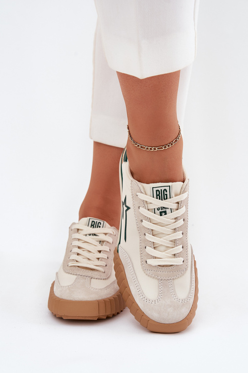 Nízke Dámske Tenisky Big Star NN274867 Béžové