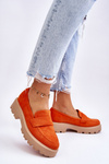 Classic Suede Moccasin Shoes, Corrin Orange