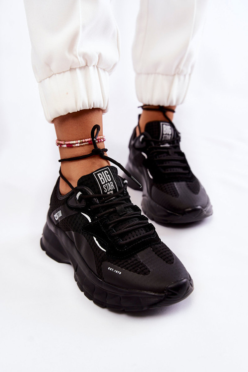 Dámska veľká hviezda KK274056 Čierna športová topánky