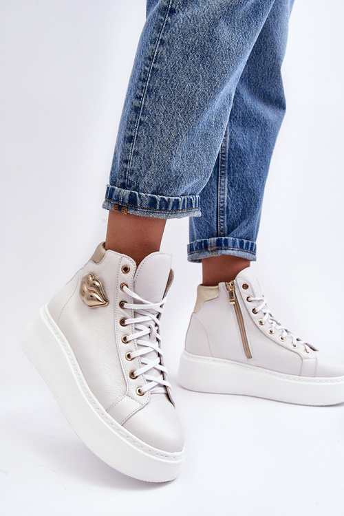 Dámske vysoké tenisky s vysokým zipsom