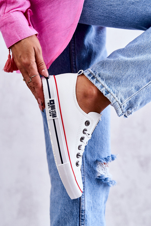 Dámske kožené tenisky Big Star KK274095 biela