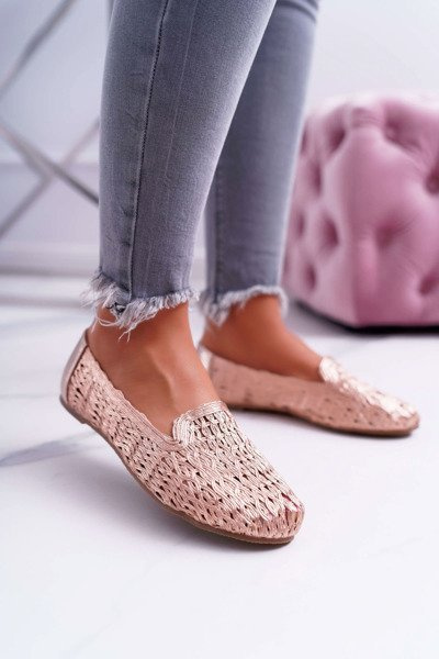 Dámské Baleríny Lu Boo Růžové Zlaté 4Ever