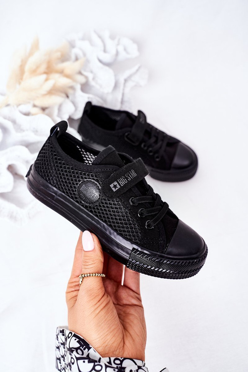 Detské tenisky s sieťou Big Star HH374015 čierna