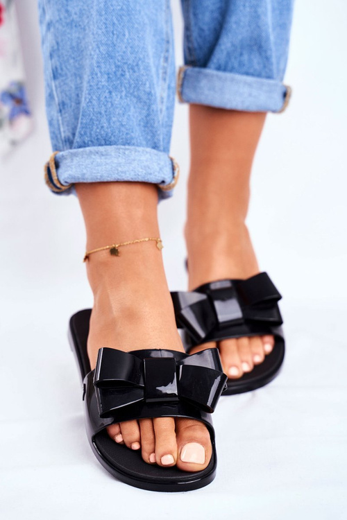 Dámske voňavé gumové klapky čierne FF285014