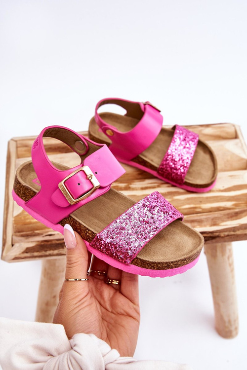 Kožené detské sandále Big Star LL374135 Pink