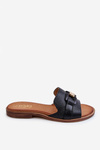 Kožené dámske topánky Lewski 3270 Black Flip -flops