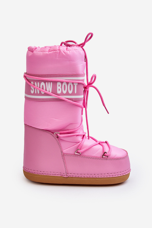 Dámske vysoké snehové topánky ružové venila