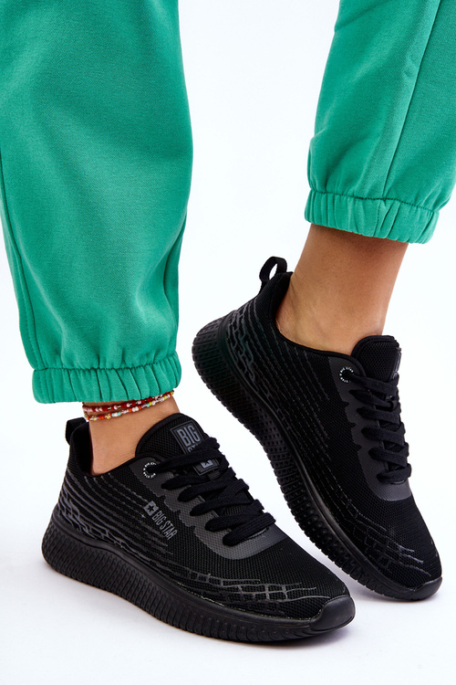 Dámská síťovaná sportovní obuv Memory Foam System Big Star LL274662 Černé