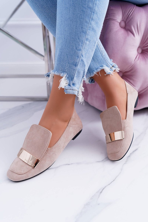 Mokasíny Dámský zlatý odznak Béžový Lords Lu Boo Harlem