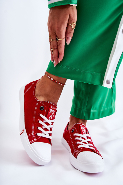 Dámska veľká hviezda FF274089 Red Sneakers