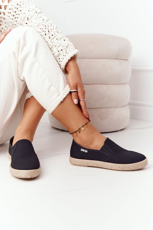 Espadrilky Na Pletené Podrážce Big Star DD274017 Černé