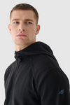 Pánská Mikina S Kapucí Rozepínací 4F Černá 4FWAW24TSWSM1256-20S