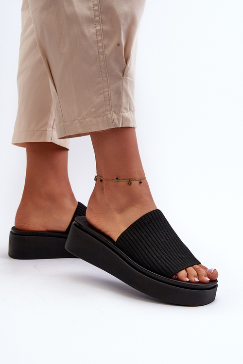 Dámské platformové žabky Sergio Leone SK083H Černé