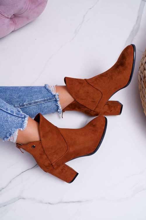 Dámské Kotníkové Boty Na Podpatku Sergio Leone Camel BT525