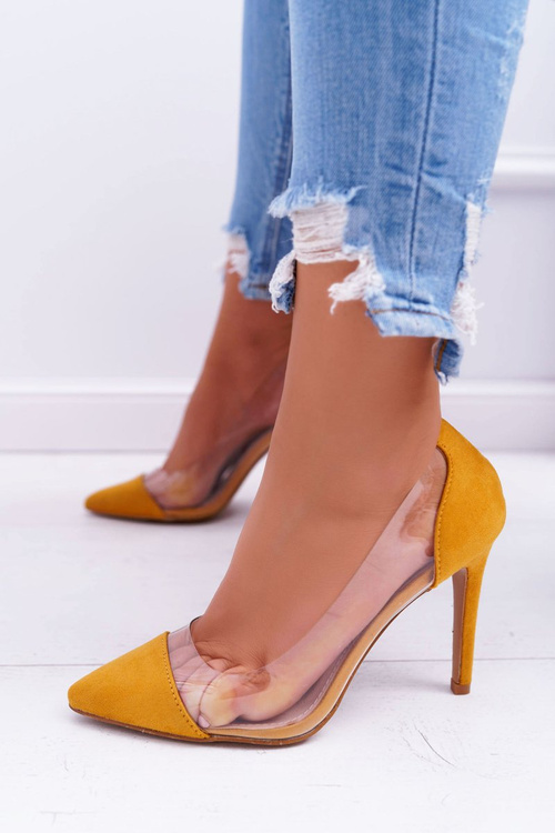 Dámské Lodičky Na Jehlovém Podpatku Průhledné Žluté Live