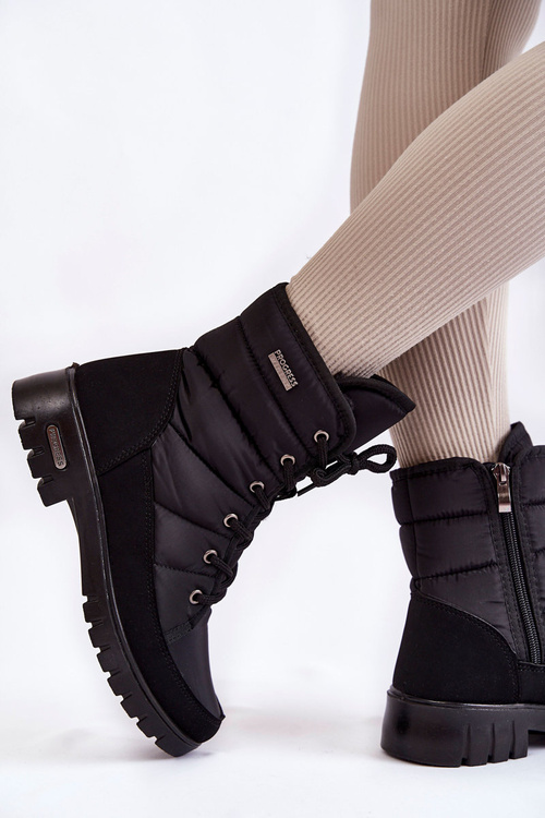 Ženské izolované snehové topánky Progress progj-21-14 čierna