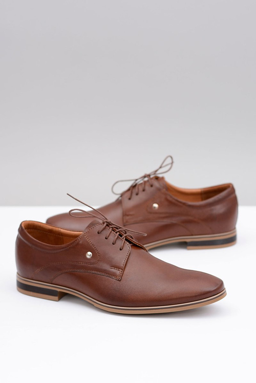 Hnedá elegantná kožená kožená refúgio topánky