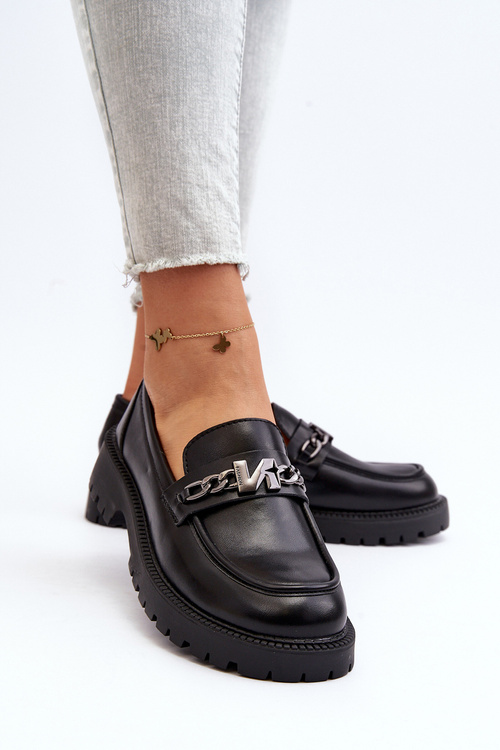 Dámské Mokasíny Na Ploché Podrážce Černé Ezoma