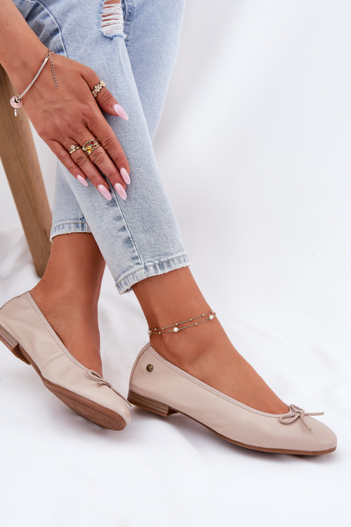 Kožené Baletky Dámske Maciejka P6800-04 Béžové