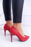 Sergio Leone Matte Pumps Red Feliciana