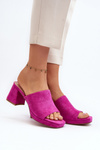Dámske papuče na opätku fuksia Bralya