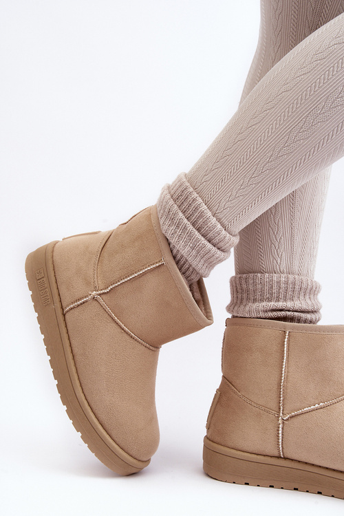 Dámské zimní boty s otepleným kožešinou Big Star MM274160 Bežové