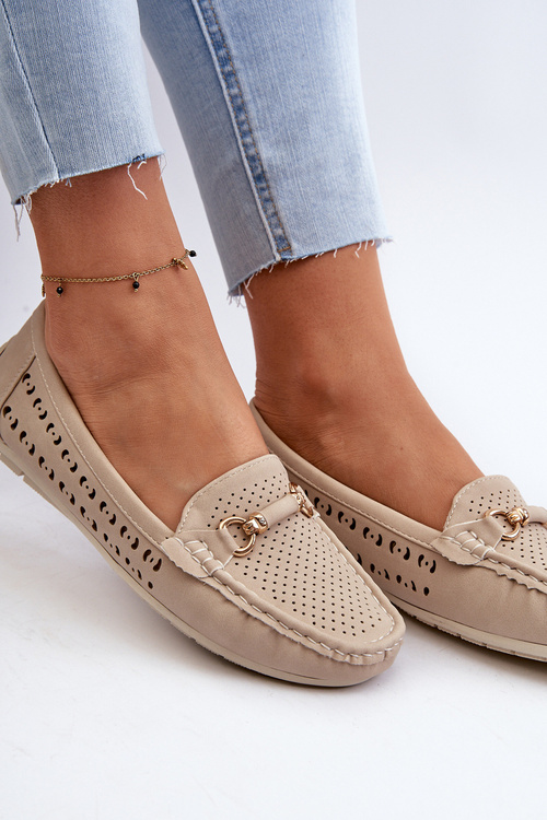 Dámske čierne čipkované mokasíny Rasirna