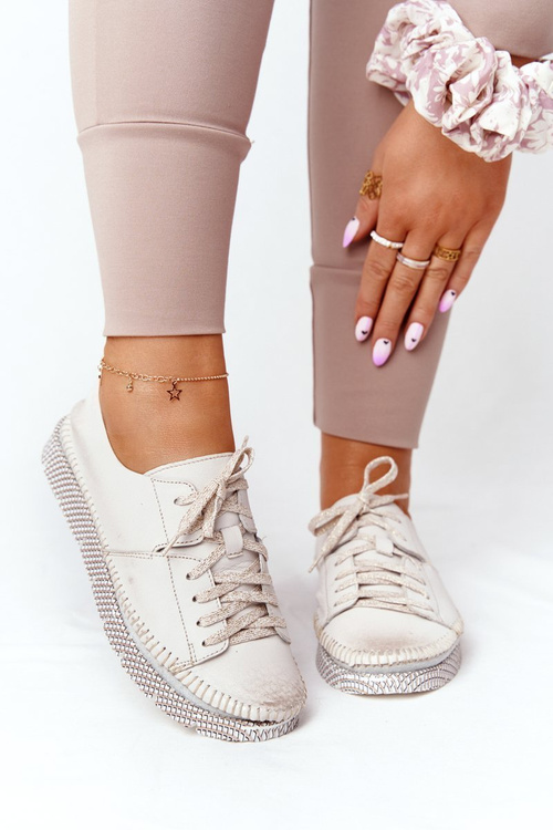 Women's Polobotky Kožené Maciejka 05054-25 Zlaté