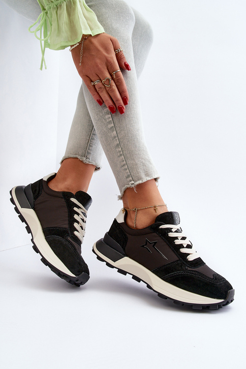 Dámské kožené tenisky Big Star NN274963 Černé