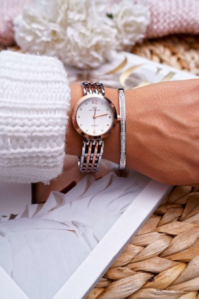 Dámsky oceľový náramok s zirkónmi Silver Debi