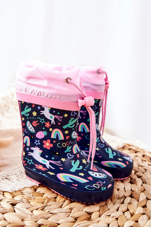 Detské gumové galoshes Navy Blue Alemans