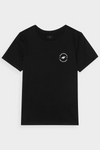 Hladké Bavlněné Tričko Chlapecké Regular 4FJWAW24TTSHM1859-20S Černé
