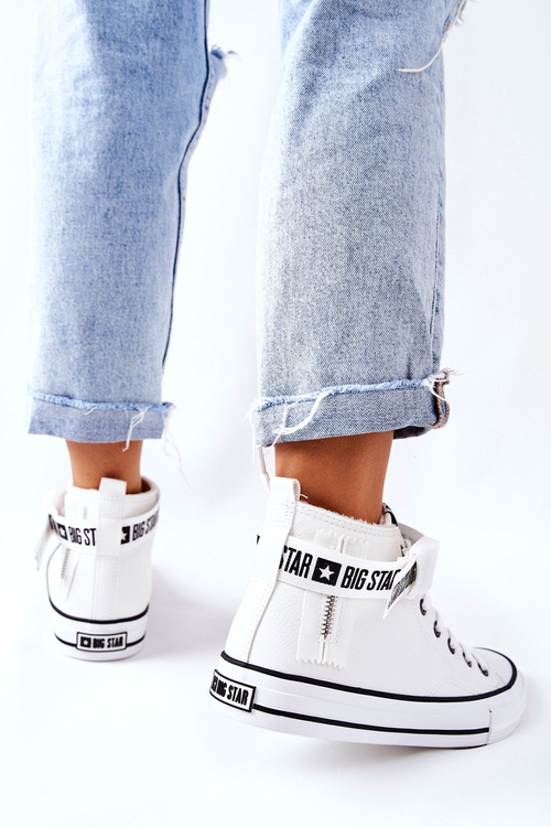 Tenisky na Vysokém Podpatku Big Star GG274027 Bile