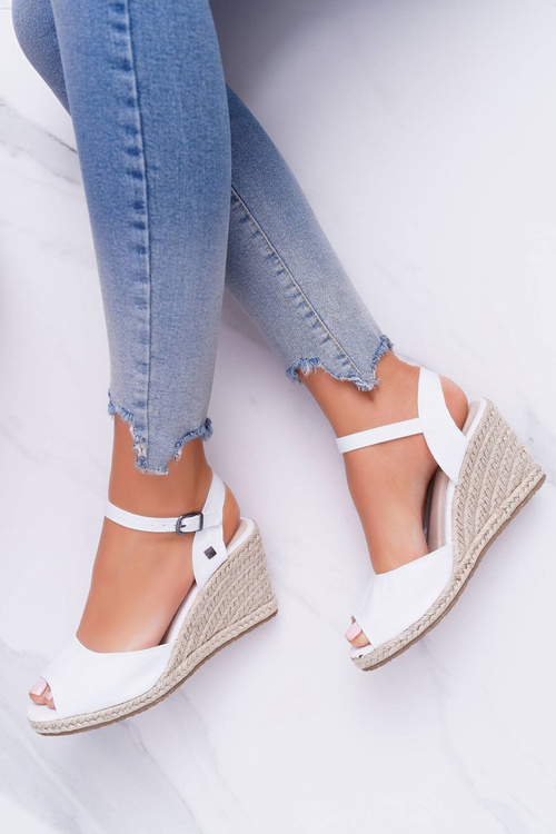 Dámské Sandály Na Klínu Big Star Bílé DD274A231