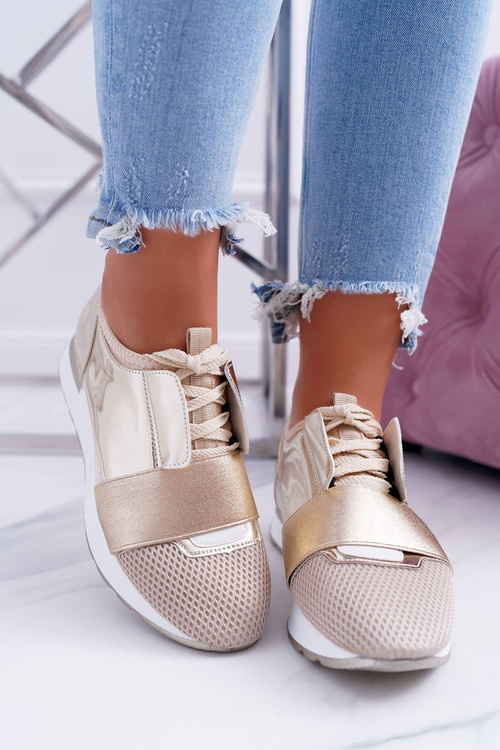 Lu Boo Dámske zlaté športové topánky Madoni