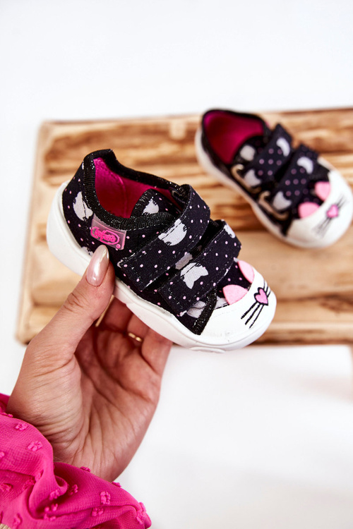 Detské tenisky mačky Befado 907P151 čierna