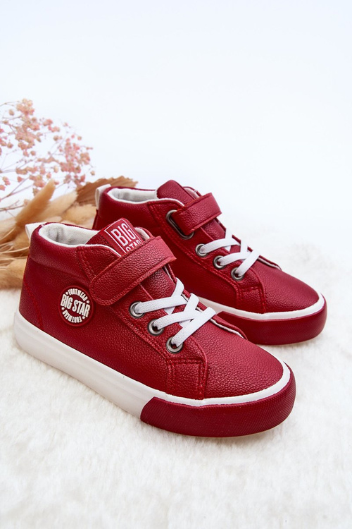 Kůže Dětské Tenisky Big Star EE374004 Červené