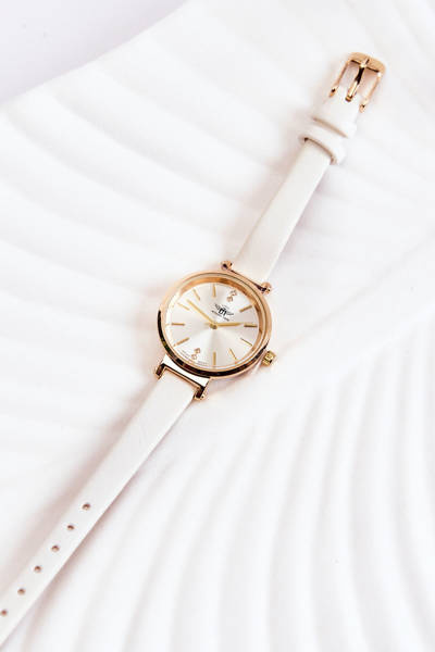 Dámske hodinky Michael John Złoty so zirkónmi