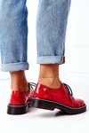 Dámske kožené topánky Oxford Maciejka 04087-08 Červená