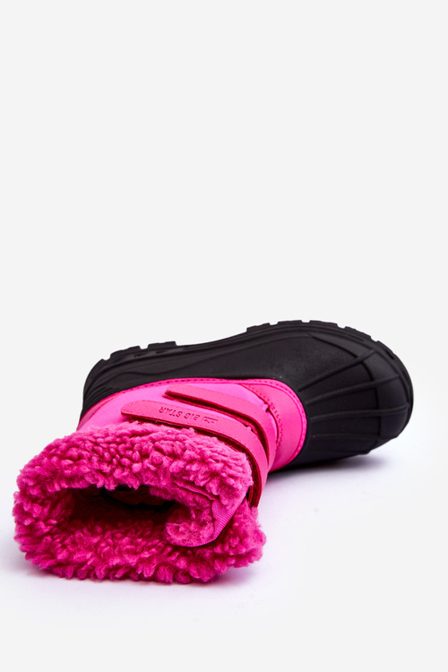 Dětské sněhové boty na zipy Big Star Fuksja MM374112