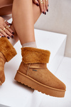 Snehové Topánky na Platforme s Kožušinou Big Star OO274A106 Camel