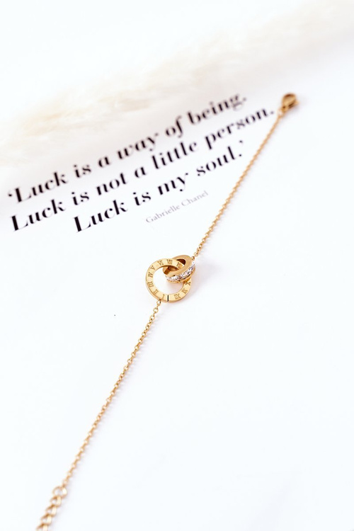 Náramek Se Zirkony Zlatý