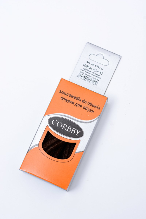 Corbby Hnede voskované silné Tkaničky